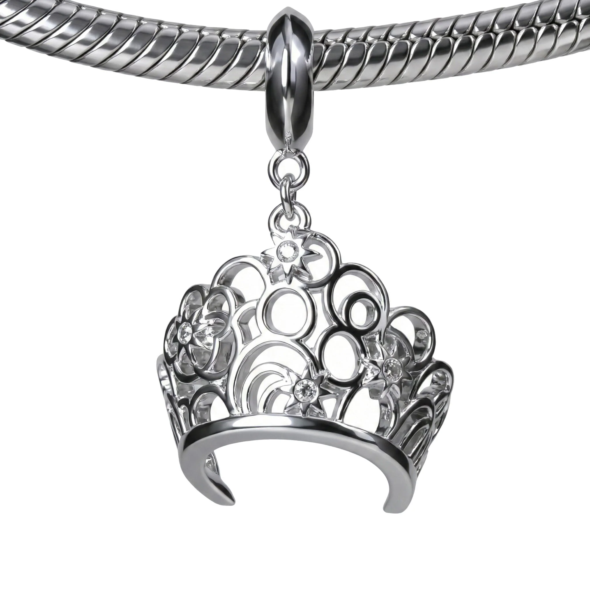 Wicked: For Good Glinda's Tiara Sterling Silver Slider Charm