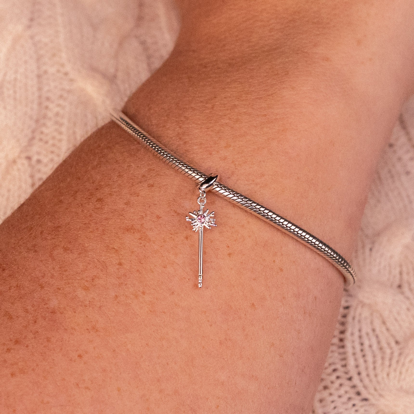 Wicked: For Good Glinda's Wand Sterling Silver Slider Charm - Image 2